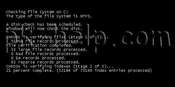 Скрин Проверки и исправлений ошибок на жестком диске
