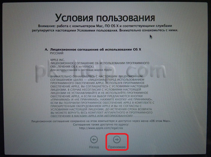 Скрин Лицензионное соглашение